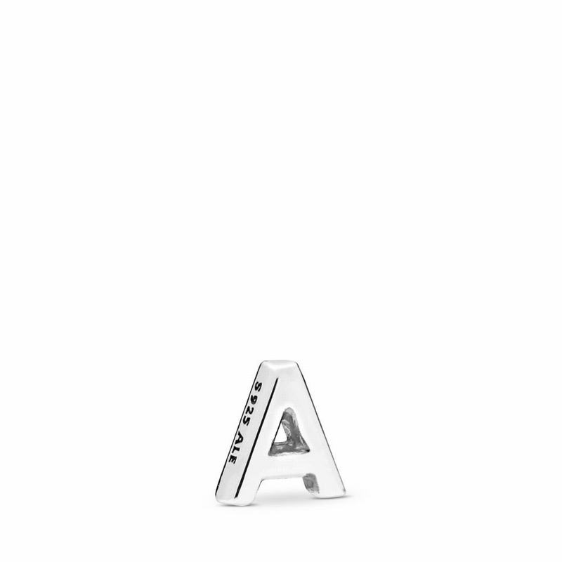 Pandora Letter A Petite Locket Charm Silver Egypt JS8467509